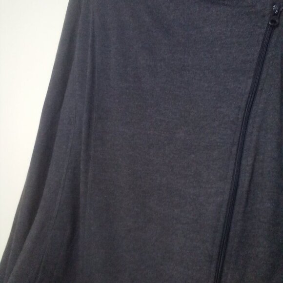 New Directions Shirt Jacket L Long Sleeve Off Center Zipper Pockets Soft Gray - Picture 8 of 16